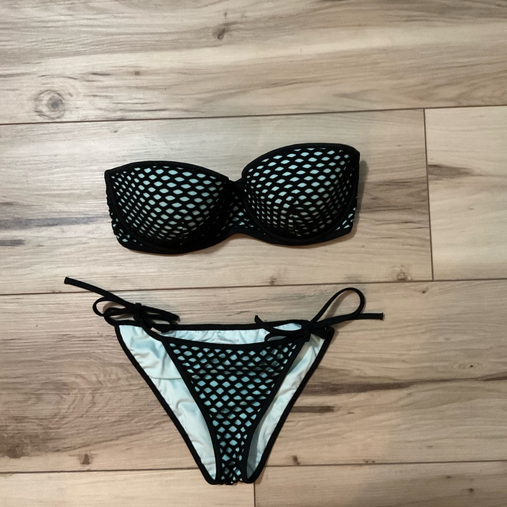 Black Mesh Bikini Set
